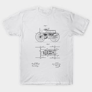 Electric Road Vehicle Vintage Patent Drawing T-Shirt